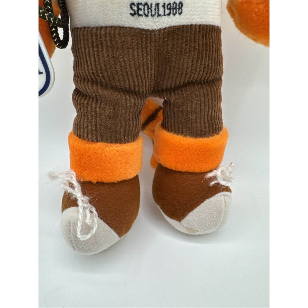 Rare 1988 Seoul Olympics Hodori Tiger Plush Joyful Korea Mascot NWT 10.5" - Picture 5 of 14